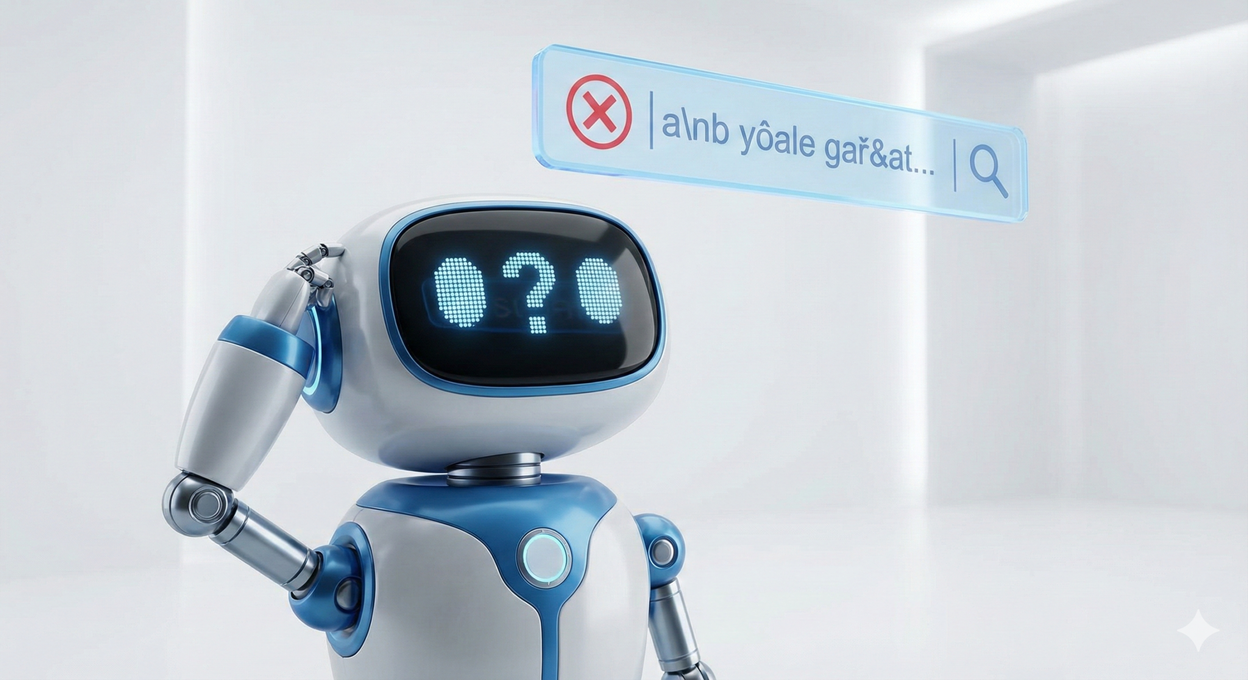 困惑しているロボット