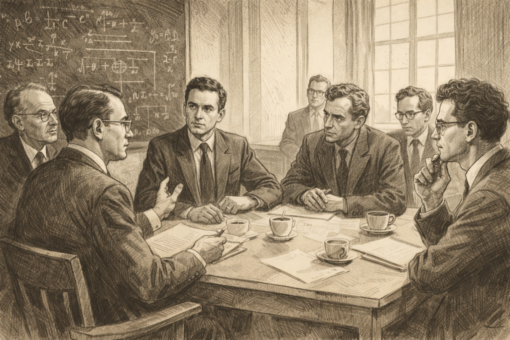 ダートマス会議 1956年 人工知能（AI）の歴史 創設者 イメージイラスト