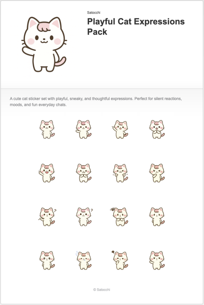 Playful Cat Expressions Pack